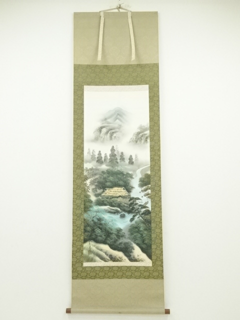 JAPANESE HANGING SCROLL / HAND PAINTED / LANDSCAPE 